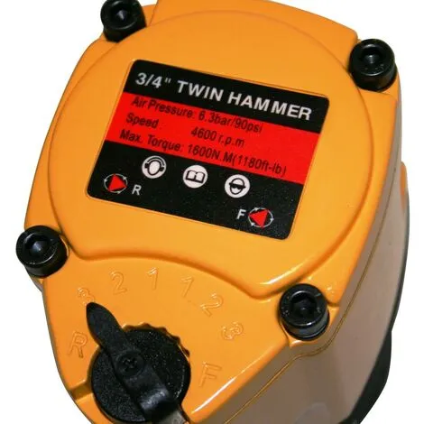 Varan Motors - SPT-10406 Coffret Clé à Chocs Pneumatique 3/4'' 1600Nm, Visseuse Déboulonneuse Pneumatique - Jaune 7 Varan Motors - SPT-10406 Coffret Clé à Chocs Pneumatique 3/4'' 1600Nm, Visseuse Déboulonneuse Pneumatique - Jaune – Image 5