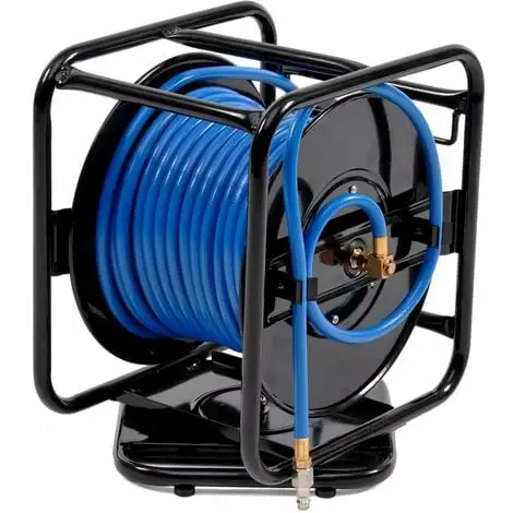 Varan Motors - Var-AHR-01 Dévidoir - Enrouleur De Tuyau Pneumatique Portable En Acier 30m 12bar Rotation à 360° - Bleu 3 Varan Motors - Var-AHR-01 Dévidoir - Enrouleur De Tuyau Pneumatique Portable En Acier 30m 12bar Rotation à 360° - Bleu