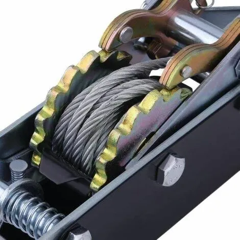 Varan Motors - YY-4TB2-2019 Tire-fort, Tire-câble Manuel, Treuil De Halage à Levier 4000Kg Double Cliquet + 2m De Cable ø 5.5mm - Gris 6 Varan Motors - YY-4TB2-2019 Tire-fort, Tire-câble Manuel, Treuil De Halage à Levier 4000Kg Double Cliquet + 2m De Cable ø 5.5mm - Gris – Image 4