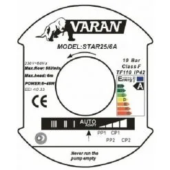 Varan Motors - STAR25-6A Circulateur électronique De Chauffage Haut Rendement 25-60/180 EEI<=0.23 5-45W - Vert -Varan Motors Magasin 1215082 3