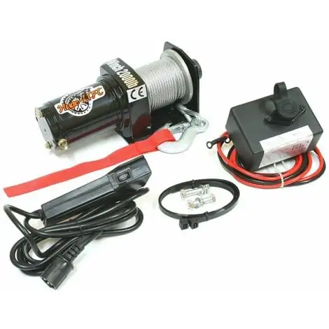Varan Motors - Var-p2000-1a Treuil électrique 12V 907Kg / 1814Kg 700W, Treuil à Câble Longueur 15m Ø4mm - Noir 3 Varan Motors - Var-p2000-1a Treuil électrique 12V 907Kg / 1814Kg 700W, Treuil à Câble Longueur 15m Ø4mm - Noir