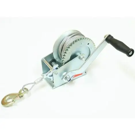 Varan Motors - H1200 Treuil Manuel à Manivelle 544/1088kg Pour Remorque, Quad, Bateau Avec Cable De Ø4.8mm X 10m - Gris 3 Varan Motors - H1200 Treuil Manuel à Manivelle 544/1088kg Pour Remorque, Quad, Bateau Avec Cable De Ø4.8mm X 10m - Gris