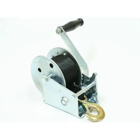 Varan Motors - S1200 Treuil Manuel à Manivelle 544/1088kg Pour Remorque, Quad, Bateau Avec Sangle De 50mm X 8m - Gris 3 Varan Motors - S1200 Treuil Manuel à Manivelle 544/1088kg Pour Remorque, Quad, Bateau Avec Sangle De 50mm X 8m - Gris – Image 2