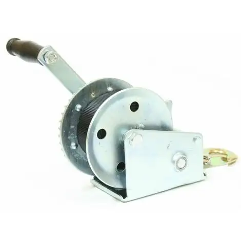 Varan Motors - S1200 Treuil Manuel à Manivelle 544/1088kg Pour Remorque, Quad, Bateau Avec Sangle De 50mm X 8m - Gris 4 Varan Motors - S1200 Treuil Manuel à Manivelle 544/1088kg Pour Remorque, Quad, Bateau Avec Sangle De 50mm X 8m - Gris – Image 3