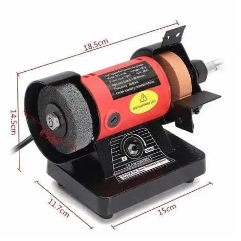 Varan Motors - NEMBG-01 Mini Meuleuse Polisseuse D'établi 150W + Flexible Pour Outils Multifonctions - Rouge 4 Varan Motors - NEMBG-01 Mini Meuleuse Polisseuse D'établi 150W + Flexible Pour Outils Multifonctions - Rouge – Image 2