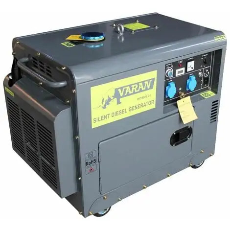 Varan Motors - 92631 Groupe électrogène Diesel SILENCIEUX 5.5 KW 230V + 12V - Gris 4 Varan Motors - 92631 Groupe électrogène Diesel SILENCIEUX 5.5 KW 230V + 12V - Gris – Image 2