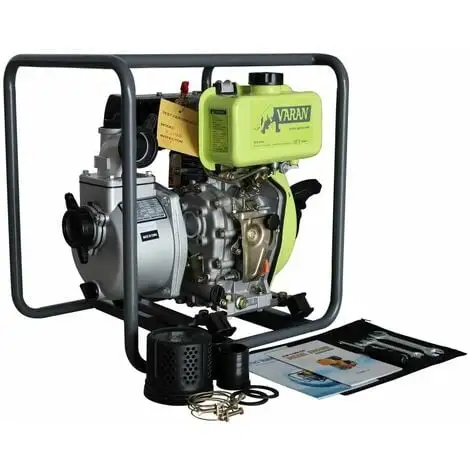 Varan Motors - 92705 Pompe à Eau Thermique Diesel 2'' 211cc 4CV, 36m³/h, 26m Hauteur D'eau - Gris 3 Varan Motors - 92705 Pompe à Eau Thermique Diesel 2'' 211cc 4CV, 36m³/h, 26m Hauteur D'eau - Gris