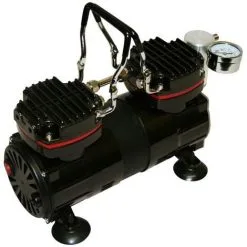 Varan Motors - TC-99 Pompe à Vide / Pompe à Aspiration Bi-cylindre 1/3HP Avec Manomètre - Noir -Varan Motors Magasin 138460 3