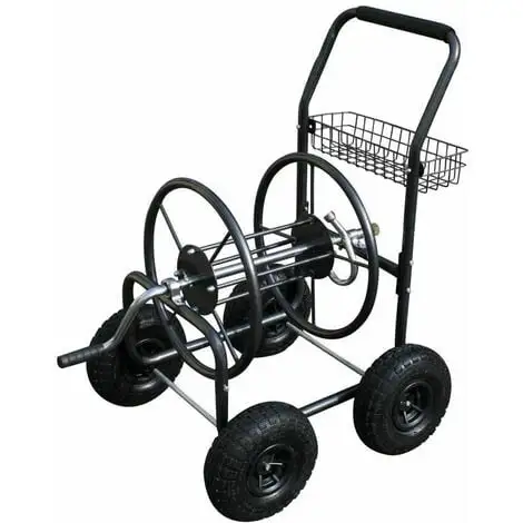 Varan Motors - TC471 Dévidoir, Chariot Enrouleur De Tuyau D'arrosage, Max 90mètres - Noir 4 Varan Motors - TC471 Dévidoir, Chariot Enrouleur De Tuyau D'arrosage, Max 90mètres - Noir – Image 2