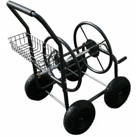 Varan Motors - TC471 Dévidoir, Chariot Enrouleur De Tuyau D'arrosage, Max 90mètres - Noir 5 Varan Motors - TC471 Dévidoir, Chariot Enrouleur De Tuyau D'arrosage, Max 90mètres - Noir – Image 3