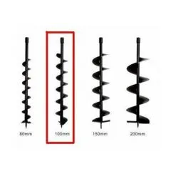 Varan Motors - Tt-aug100 Foret Pour Tarière Thermique 80cm De Long, 100mm De Diamètre - Noir 9 Varan Motors - Tt-aug100 Foret Pour Tarière Thermique 80cm De Long, 100mm De Diamètre - Noir -Varan Motors Magasin 138822 3