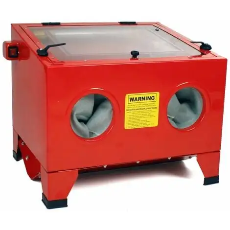 Varan Motors - NESB-09 Cabine De Sablage - Microbilleuse - Sableuse à Manchons 90 Litres Avec Accessoires - Rouge 5 Varan Motors - NESB-09 Cabine De Sablage - Microbilleuse - Sableuse à Manchons 90 Litres Avec Accessoires - Rouge – Image 3
