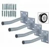 Varan Motors - HYAOU-1 Support Mural De Roues, Range-pneus, Range-roues En Acier, 4 Pièces, 50kg Max Par Support - Gris -Varan Motors Magasin 13941231 1