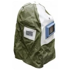 Varan Motors - NESBM-02 Masque Cagoule De Sablage Avec Casque De Chantier Intégré Pour Sableuse - Blanc -Varan Motors Magasin 1506118 3