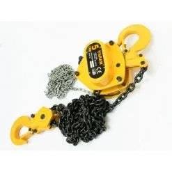 Varan Motors - HSZ-CB5T Palan à Main, Palan à Chaîne 5000Kg, Hauteur De Levage 3m, Avec Roulement à Billes - Jaune -Varan Motors Magasin 1584940 3