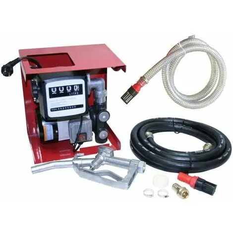 Varan Motors - NEEP-02 Pompe à Fuel Ou Gasoil Autoaspirante Mobile, 230V 60l/min - 550W - Pistolet à Blocage Manuel - Rouge 4 Varan Motors - NEEP-02 Pompe à Fuel Ou Gasoil Autoaspirante Mobile, 230V 60l/min - 550W - Pistolet à Blocage Manuel - Rouge – Image 2