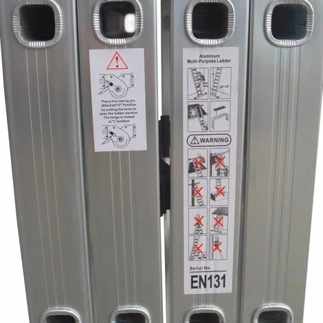 Varan Motors - DLM105 Echelle, Escabeau, Echafaudage Multi-fonctions En Alu De 5.92m, 20 échelons - Gris 5 Varan Motors - DLM105 Echelle, Escabeau, Echafaudage Multi-fonctions En Alu De 5.92m, 20 échelons - Gris – Image 3