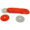 Varan Motors - NEWGP-01-3 10pcs Pads Diamant 100mm Grain 300 Pour Polissage à L'eau, Polisseuse à L'eau - Rouge