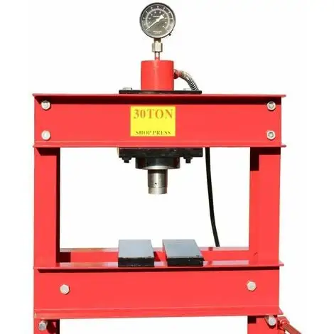 Varan Motors - NESPG-30-2 Presse D'atelier Hydraulique 30 Tonnes Avec Manomètre - Rouge 6 Varan Motors - NESPG-30-2 Presse D'atelier Hydraulique 30 Tonnes Avec Manomètre - Rouge – Image 4