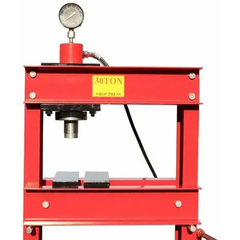 Varan Motors - NESPG-30-2 Presse D'atelier Hydraulique 30 Tonnes Avec Manomètre - Rouge 7 Varan Motors - NESPG-30-2 Presse D'atelier Hydraulique 30 Tonnes Avec Manomètre - Rouge – Image 5