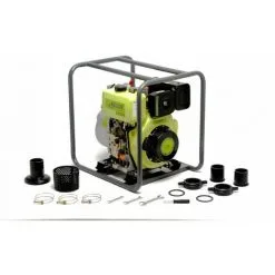 Varan Motors - 92706 Pompe à Eau Diesel Motopompe 3'' 305cc 6.7CV, 50m³/h, 25m Hauteur Max - Gris
