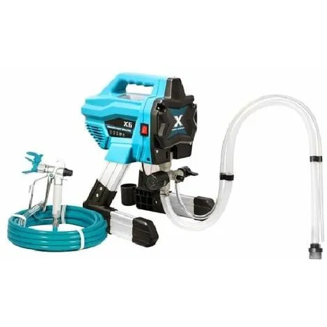 Varan Motors - X-6 Pulvérisateur De Peinture Airless 650w 200 Bar, Pistolet Haute Pression Avec Support Alu, 1.4L/min - Bleu 3 Varan Motors - X-6 Pulvérisateur De Peinture Airless 650w 200 Bar, Pistolet Haute Pression Avec Support Alu, 1.4L/min - Bleu