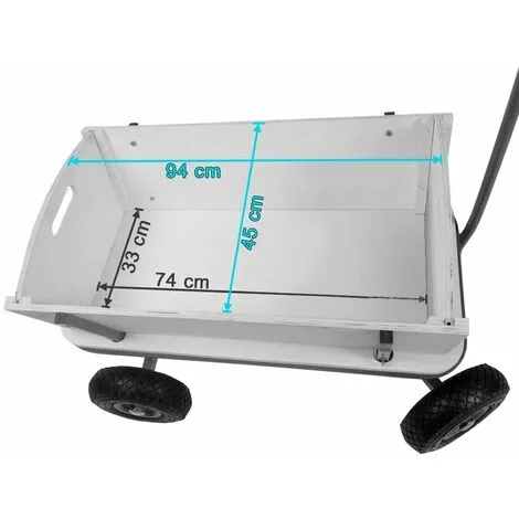 Varan Motors - TC1812M Chariot Wagon Pour Enfant, Chariot De Transport En Bois Avec Bâche, Charge 180Kg Max. - Rouge 5 Varan Motors - TC1812M Chariot Wagon Pour Enfant, Chariot De Transport En Bois Avec Bâche, Charge 180Kg Max. - Rouge – Image 3