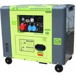 Varan Motors - 92625 Générateur électrique Diesel Insonorisé Type Panda Groupe électrogène 400V+230V 6.25kVa - Vert -Varan Motors Magasin 3905528 3