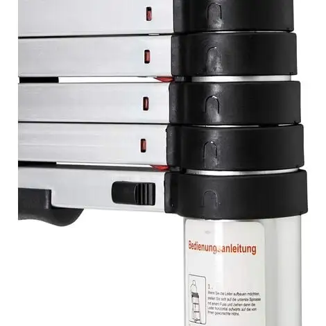 Varan Motors - DLT212E Echelle Télescopique En Alu De 3.80m, 13 échelons SOFT CLOSE: Fermeture Progressive - Gris 4 Varan Motors - DLT212E Echelle Télescopique En Alu De 3.80m, 13 échelons SOFT CLOSE: Fermeture Progressive - Gris – Image 2