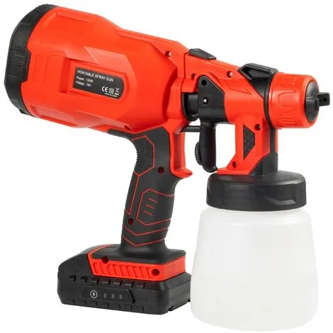 Varan Motors - CP32380 PIstolet à Peinture Sans Fil 800ml Pulvérisateur Avec Batterie 20v 2Ah Et Chargeur - Rouge 4 Varan Motors - CP32380 PIstolet à Peinture Sans Fil 800ml Pulvérisateur Avec Batterie 20v 2Ah Et Chargeur - Rouge – Image 2
