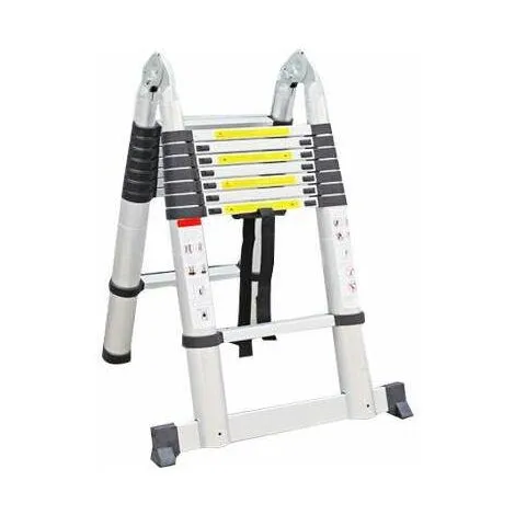 Varan Motors - DLT708B Echelle Télescopique Multi-fonctions En Alu De 5.00m, 16 échelons - Gris 4 Varan Motors - DLT708B Echelle Télescopique Multi-fonctions En Alu De 5.00m, 16 échelons - Gris – Image 2