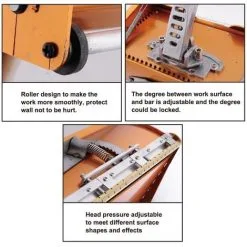 Varan Motors - PH-10 Machine à Joints De Plaque De Plâtre, Jointeur Automatique 25cm De Large - Jaune -Varan Motors Magasin 577601 5