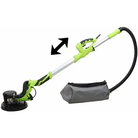 Varan Motors - ZL-225A Ponceuse à Bras Girafe Téléscopique Pour Plâtre Et Plaque De Plâtre, Avec Aspiration Des Poussières Et Sac - Vert 3 Varan Motors - ZL-225A Ponceuse à Bras Girafe Téléscopique Pour Plâtre Et Plaque De Plâtre, Avec Aspiration Des Poussières Et Sac - Vert